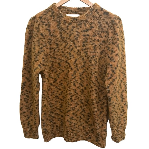 LEON & HARPER Leopard Mohair and Merino Matte Sweater - Picture 4 of 11